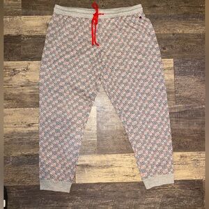 Champion Gray Patterned Joggers with Red Drawstring